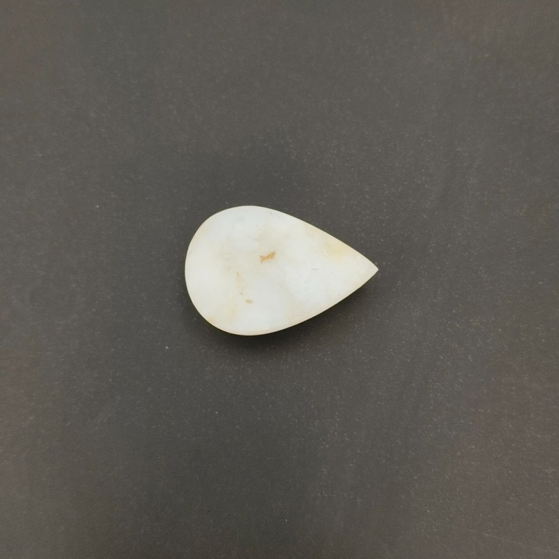 13.95Ct Natural White Opal Pear Cabochon Translucent Gemstone 23x16mm Ethiopia gallery
