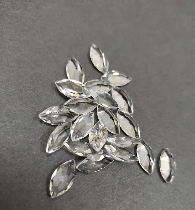 Natural Crystal Quartz Marquise Faceted Cut 6x12mm To 12x24mm Loose Gemstone