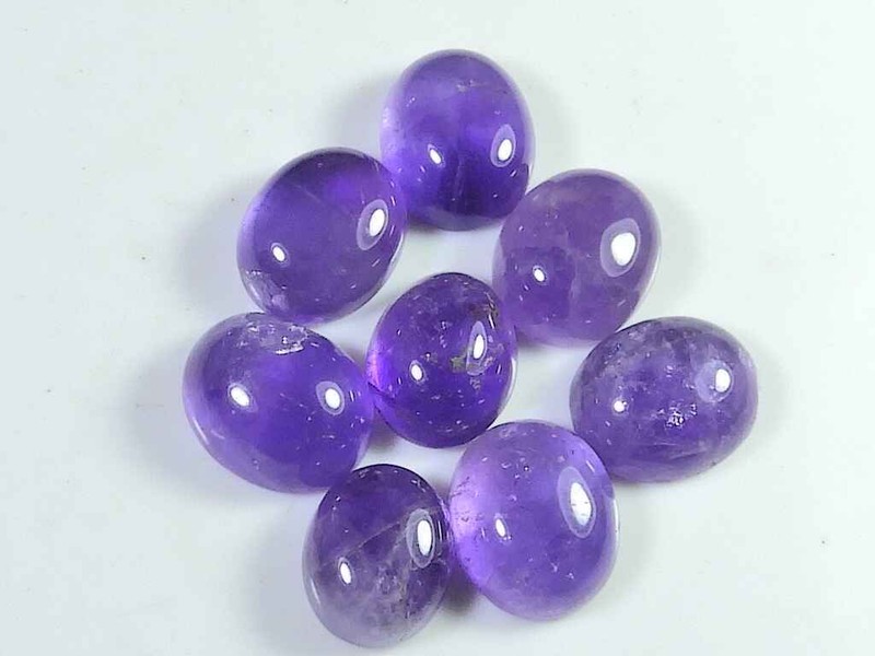 12X16, 16X20, 13X18 MM Natural Amethyst Oval Cabochon Loose Gemstone MM Size Lot