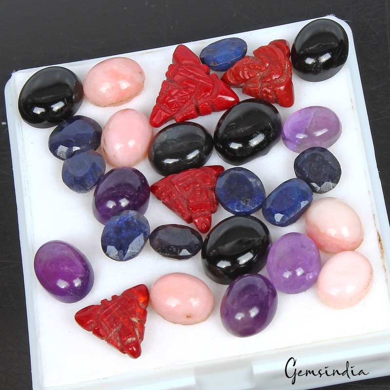90 Cts/27 Pcs Natural Multi-Color Loose Mix Cut 9mm To 14mm Gems Lot For Jewelry gallery