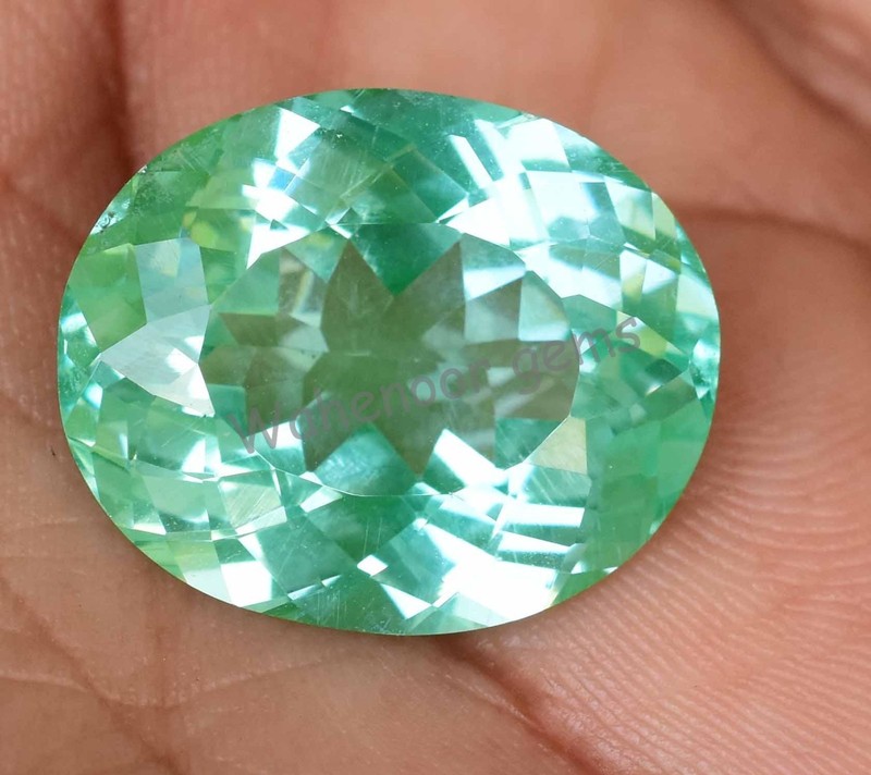 22.65 Ct Natural Paraiba Tourmaline Oval Blue Green Neon Copper Certified Gems gallery