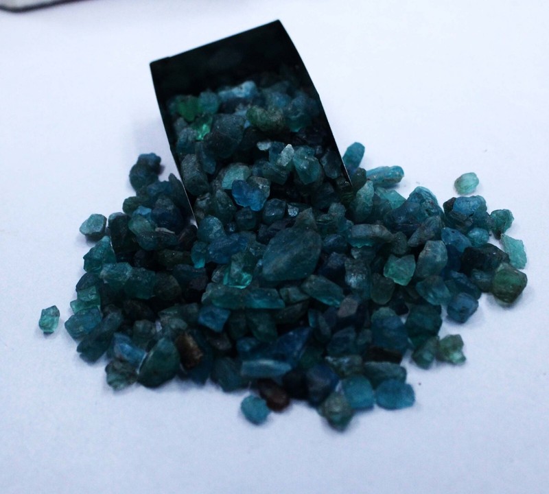 50 Ct Natural Rare Blue Aquamarine Raw Rough CERTIFIED Uncut Raw Rough Lot gallery