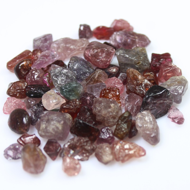 Natural Multi Spinel Rough Lot For Cutting Between 4-14 mm Size From Myanmar
