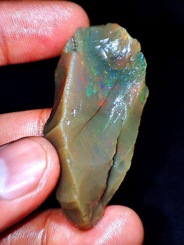 113 Ct Natural Ethiopian Opal Raw Welo Opal Multi Fire Loose Gemstone Opal Rough gallery