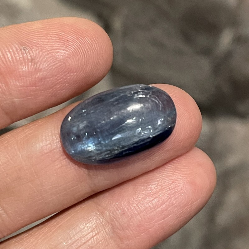 15.7ct 21x12.9x5mm Stunning Teal Blue Smooth Kyanite Oval Cabochon Loose Gem gallery