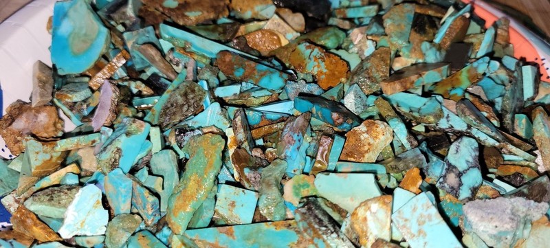 Vibrant Natural Stabilized Turquoise Mini Slabs Random USA Mines 50 Grams gallery