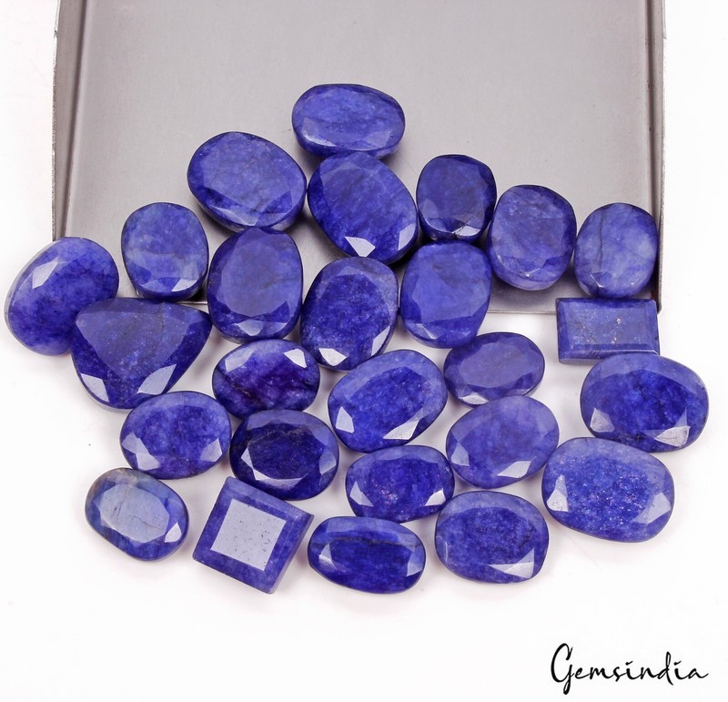 320 Cts/26 Pcs Natural Blue Beryl Mixed Faceted Loose Wholesale Ring Size Gems