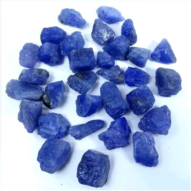 4-6pcs, 100 Cts, Natural Raw Tanzanite Stone, Rough Gemstone and Crystals Lot. gallery