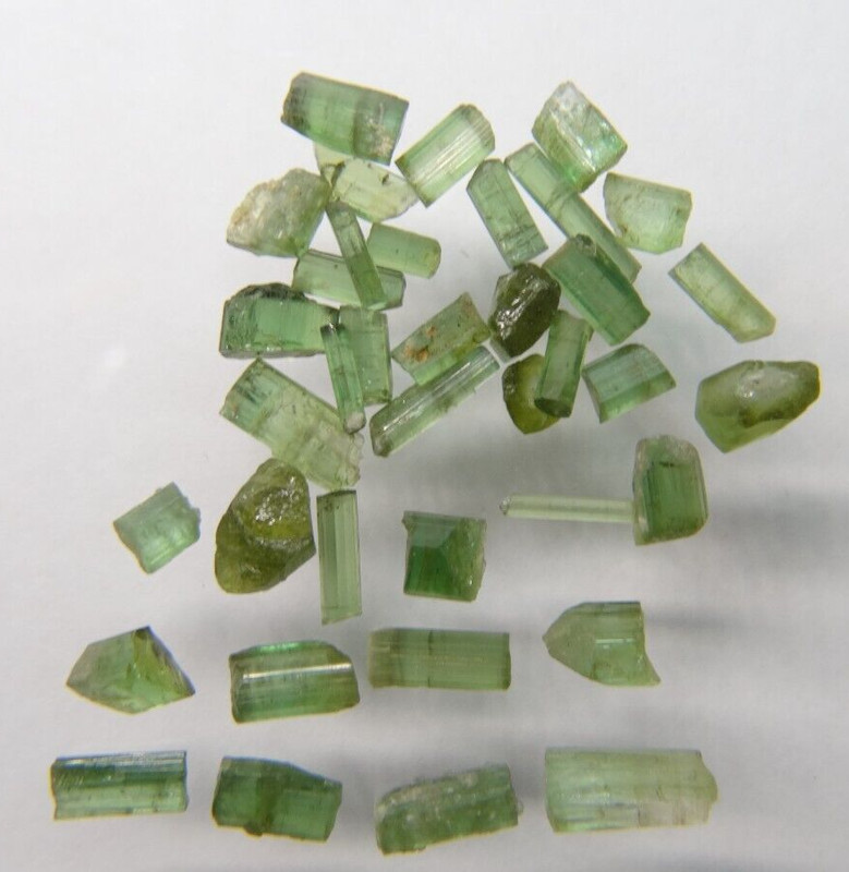 A-1 Natural Tourmaline Rough green 31ct mined in Brazil tourmaline crystals