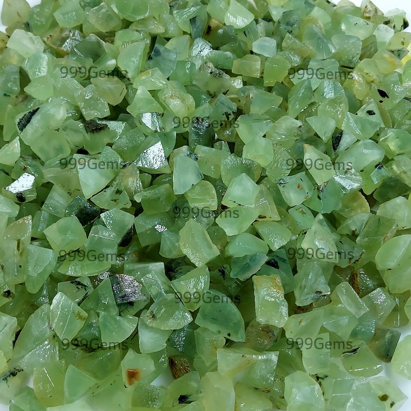 100gram Raw Rough Shape Size Natural Green Prehnite Gemstone Wholesale Loose Lot