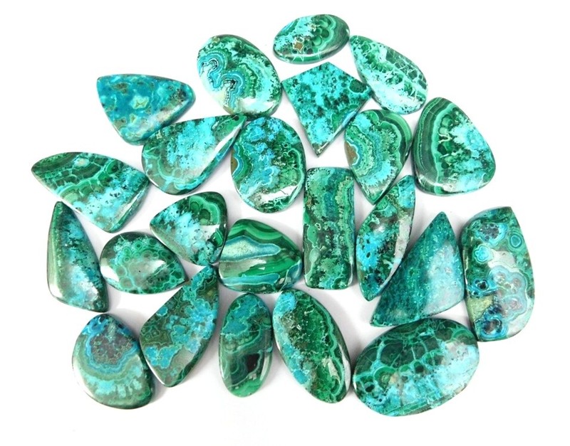 Handmade Azurite Malachite Cabochon Natural Malachite Lot. Natural 71486 gallery