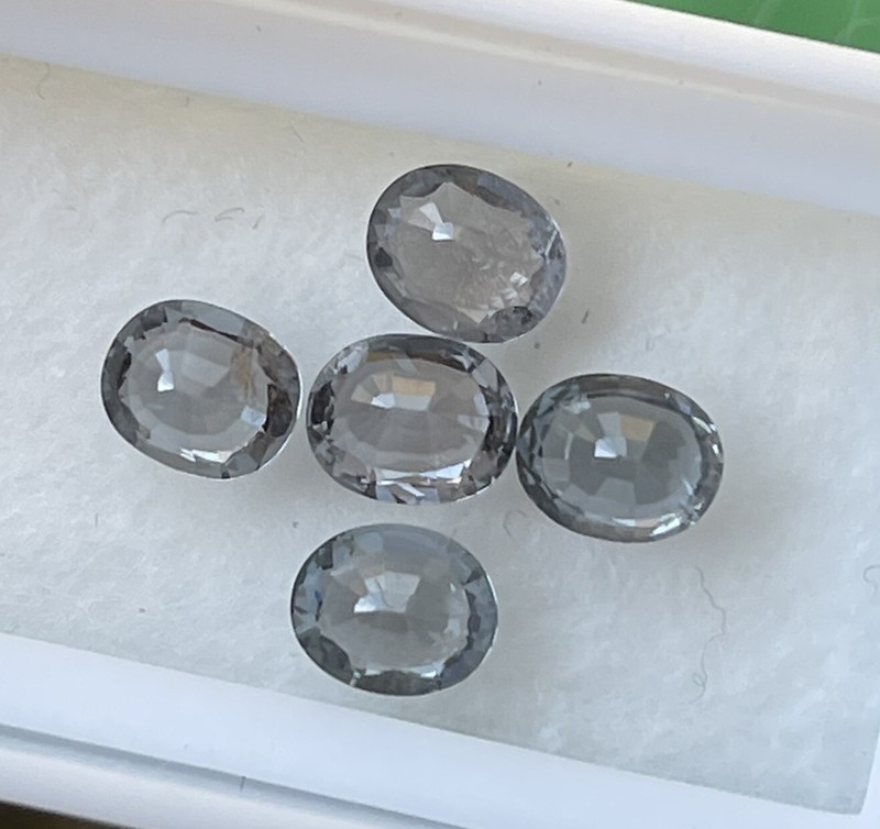Natural 100% Clean 90% 5P 3.76 ct 6x5mm+Gray Oval Spinel Mogok Gemstone gallery