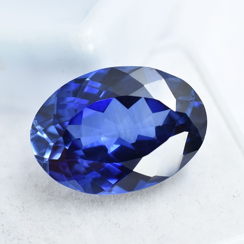 Blue Tanzanite 12.4 Ct Natural Certified Oval Cut Beautiful Loose Gemstone