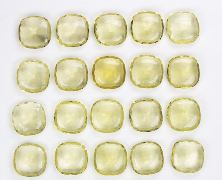 Shola Genuine 19 x 19 mm Natural Citrine 1 Piece Approx. 17 Ct Flat from Brazil gallery