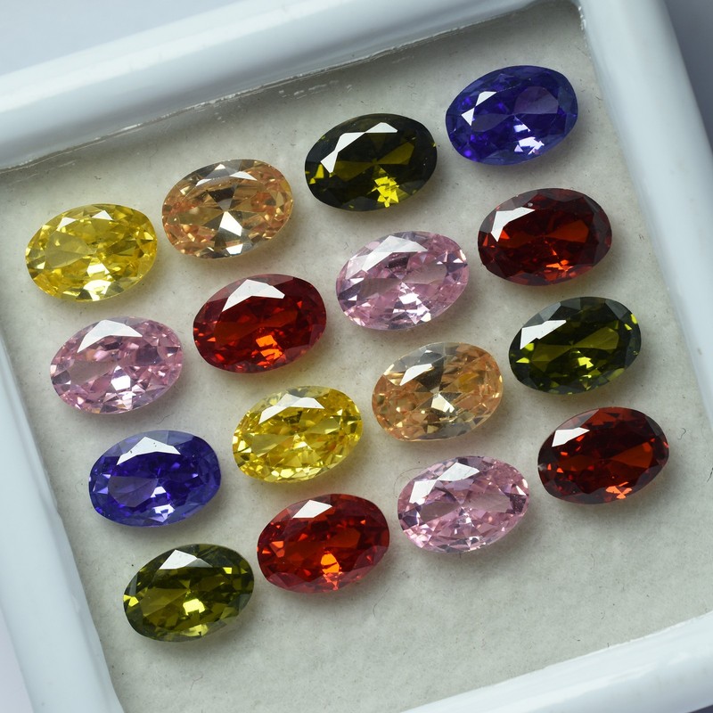 21 Pcs Natural Mix Color Sapphire Oval Cut 7×5 MM CERTIFIED Lot Gemstone