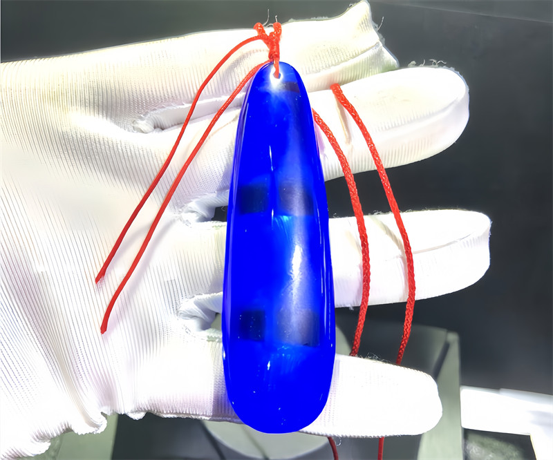 Top Quality Pendant Shape Blue Corundum Sapphire Lab-Created AAAA+Loose Gemstone gallery