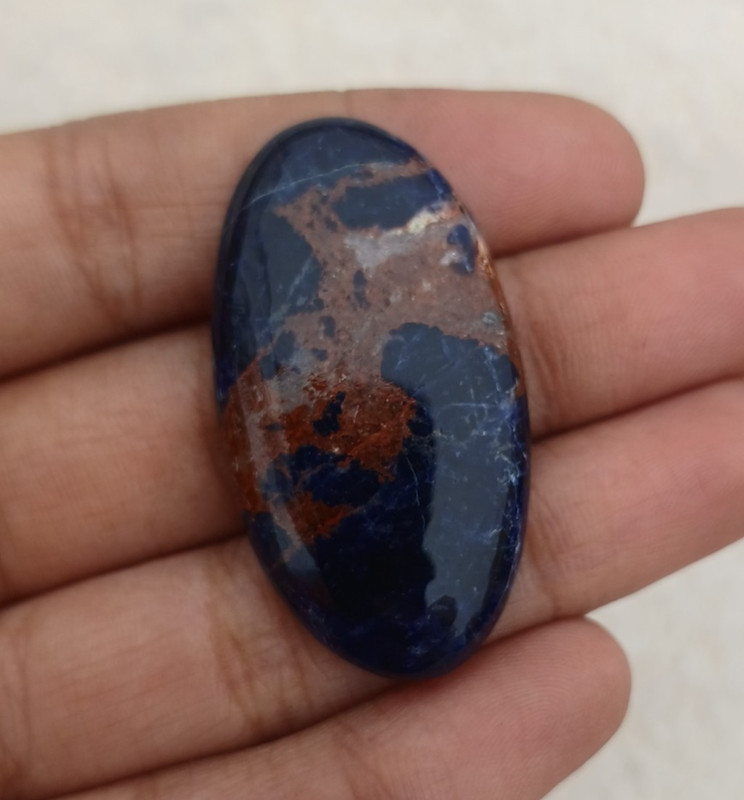 Natural Sodalite Oval Cabochon 39x21x5mm Approx 36.05 Cts AMJ638