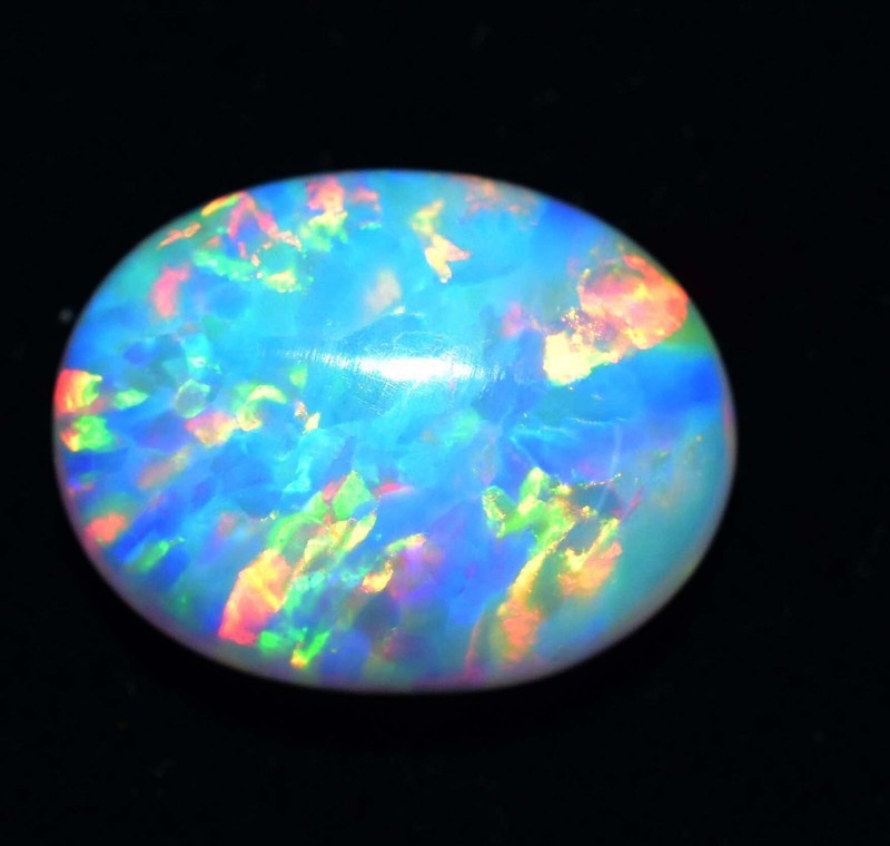 Natural Ethiopian Fire Opal 8.60 CT Certified Play Of Color 16 X 12 MM Gemstone