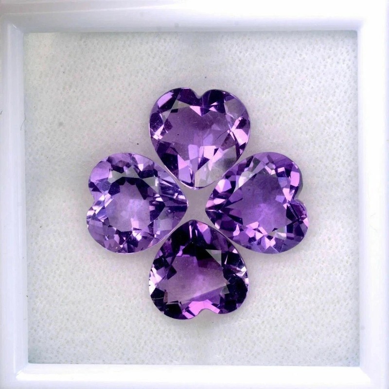 Natural Amethyst 50 Pcs Round Cut Loose Certified Gemstones 5-7 Ct Lot + Gift gallery