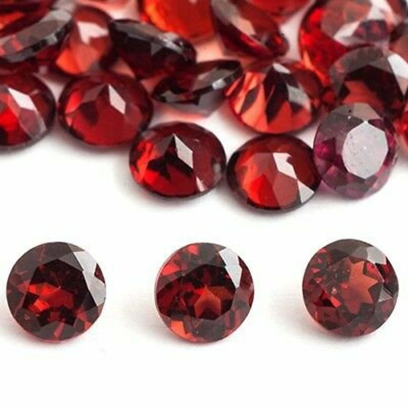 10 Pc AAA Natural Garnet 3.5mm Round Shape Faceted Cut Calibrated Loose Gemstone