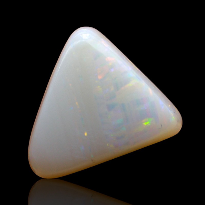 3.00 Cts Natural Trillion Fire Opal Cabochon Ethical Jewelry Making 10x10x4 mm gallery