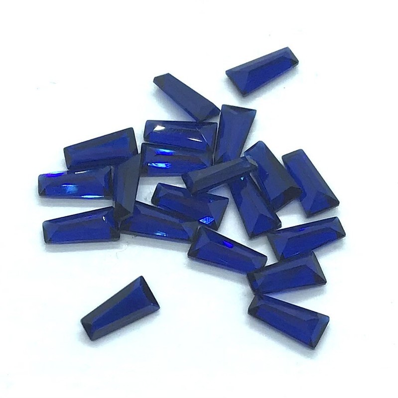 Tapper Baguette Fine Cut Synthetic Sapphire AAA Loose Gemstone Making Jewelry