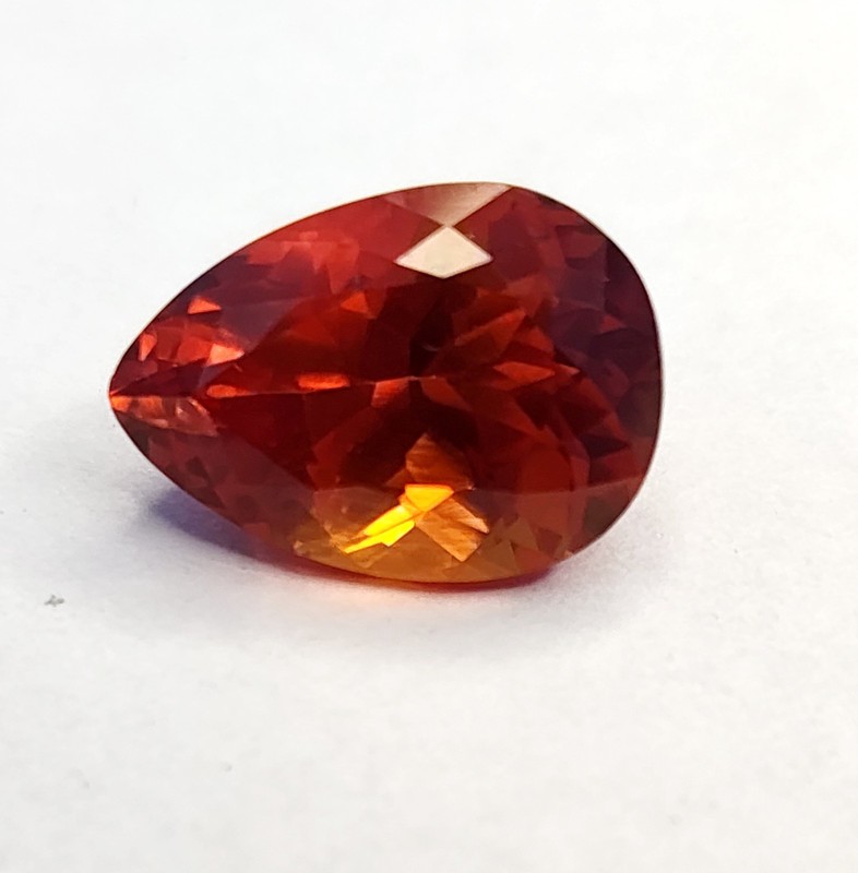 Natural Mexican Fire Opal Pear Cut 17-19 Ct Certified Loose Gemstone RK067 gallery