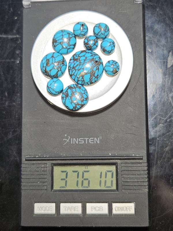 (10) Beautiful Bisbee & Pyrite Block Cabochons - Backed - 37.610 carats total gallery