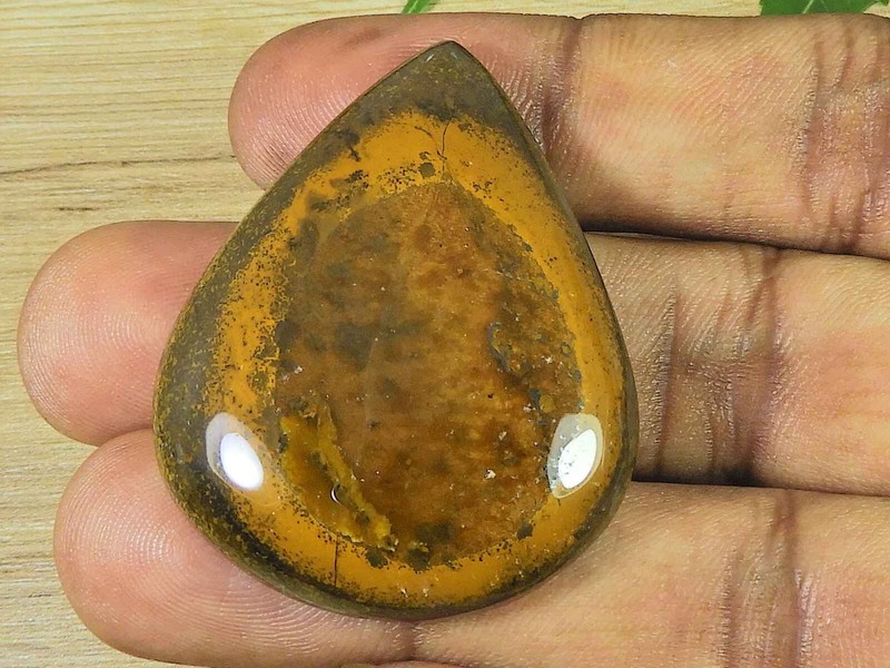 104Cts Natural Shiva Tiger Eye Mineral cabochon Loose Gemstone 34X44X10MM