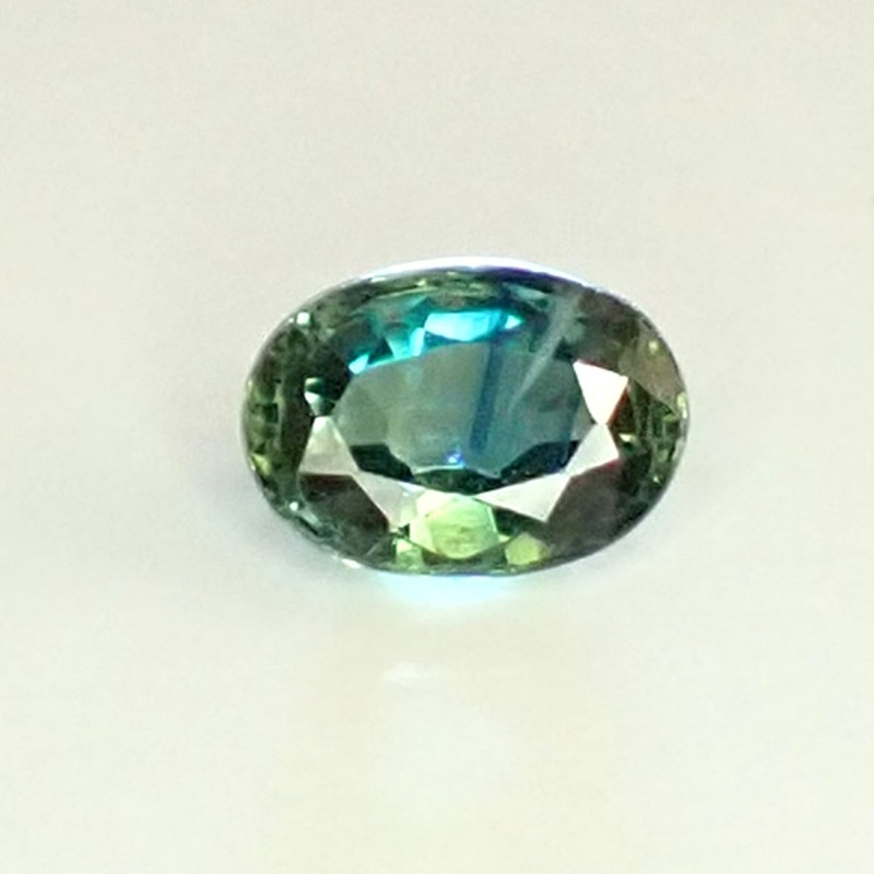 0.45ct Oval 5.2x3.7mm Green-Blue Natural Australian Parti Sapphire Rare Gemstone gallery