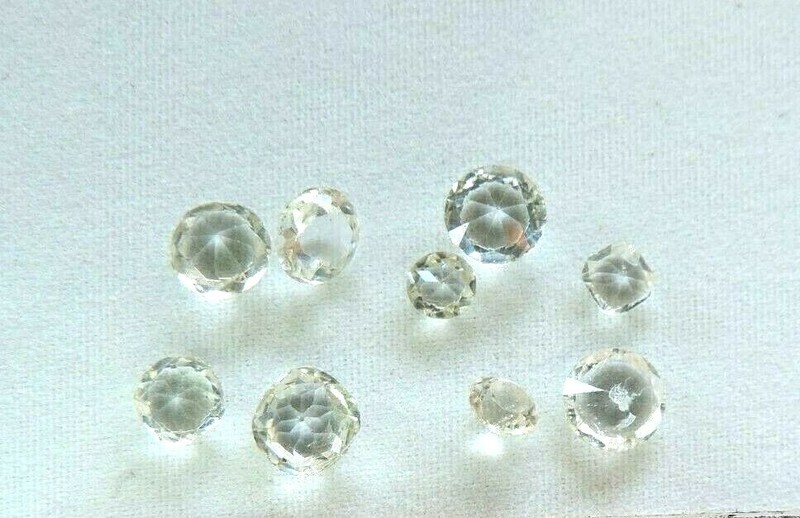 9 Piece Lot Of “Herkimer Diamonds” Natural Quartz Gemstones 4.7 Carats