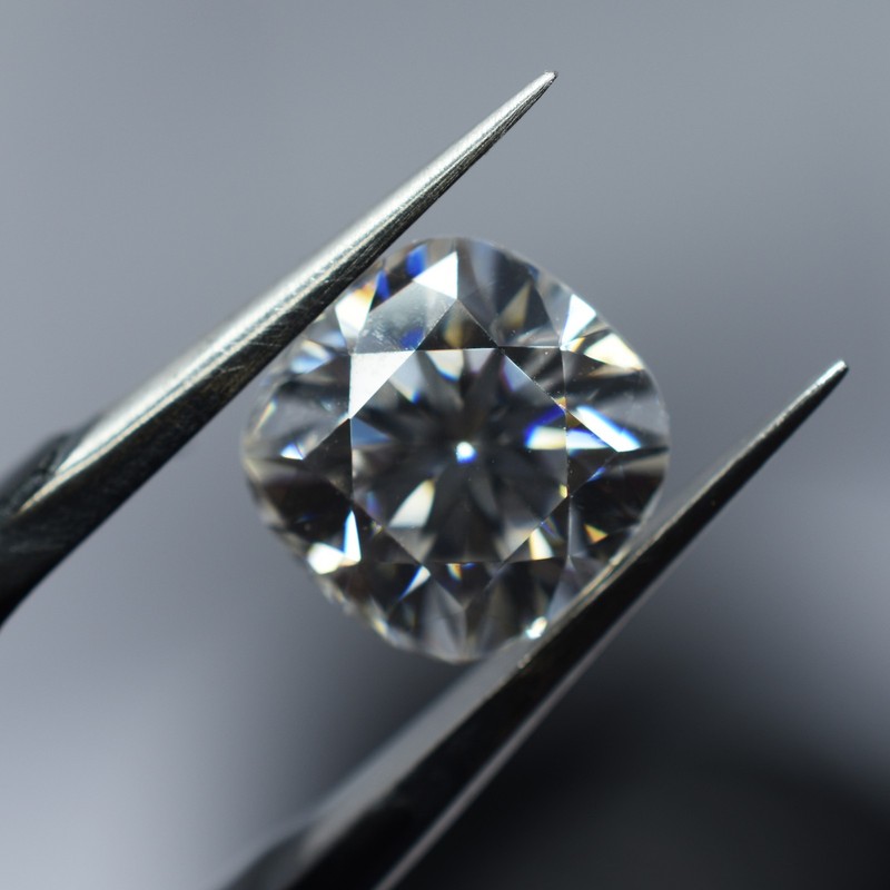 1 Ct Moissanite D Color CERTIFIED Ring Size Stone 1 Pcs Cushion Cut 6x6 mm-W gallery