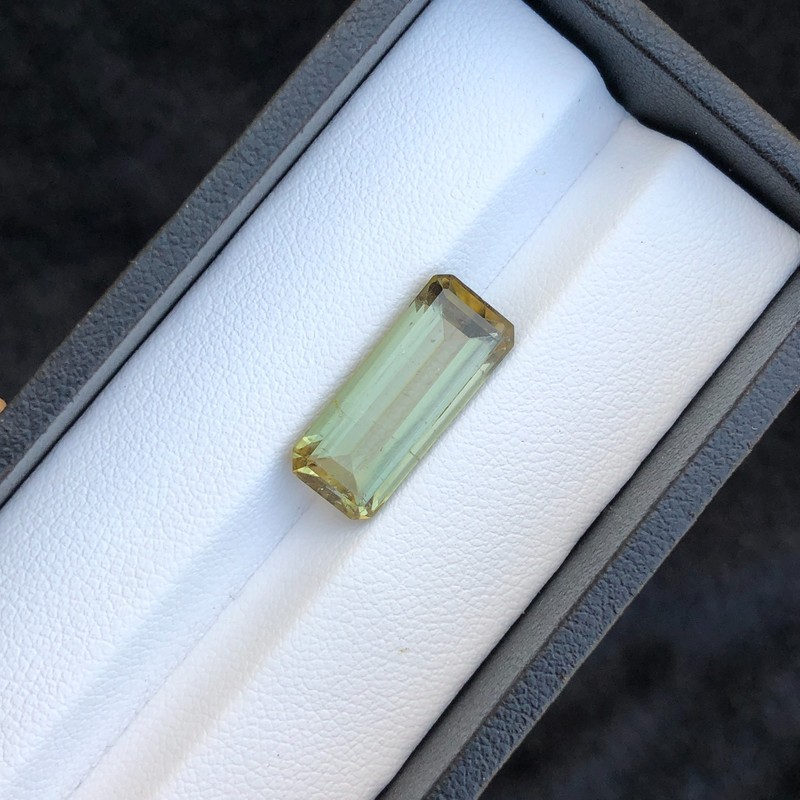 8.65ct Yellow Tourmaline Gemstone – Cushion Cut | Loose Gemstone
