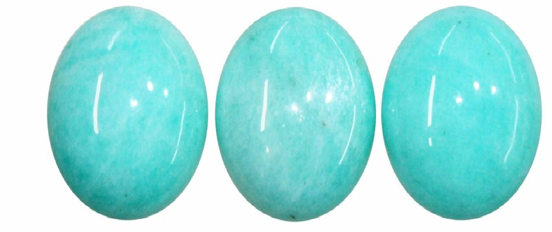 Natural Super Fine Amazonite – Oval Cabochon – Peru – AAAA Grade