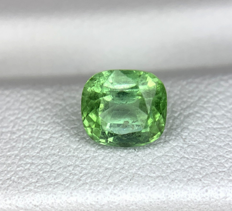 1.55ct Natural Green Tour Cushion Shape 7×6 mm Green Color 100% Genuine gallery