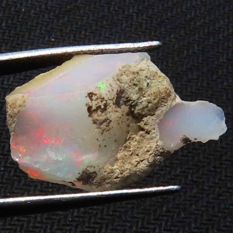NATURAL PLAY OF COLOR ETHIOPIAN OPAL ROUGH GEMSTONE 8.20 Cts. (14x22x08 mm) M_05
