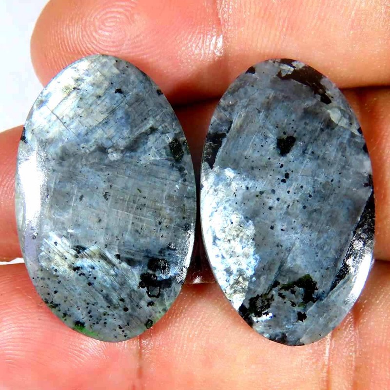 36.40Cts 100% Natural Super LARVIKITE Cabochon 18x29x3mm Oval Losse Gemstone