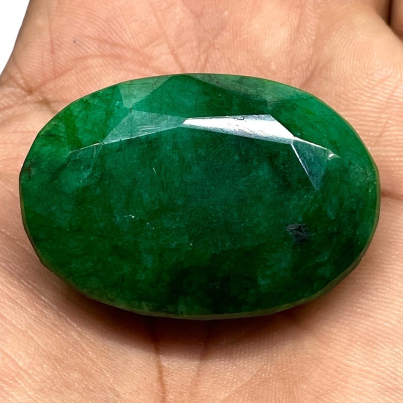213.65 Cts Natural Emerald Rich Green Loose Pendant Size Oval Cut Huge Gemstone