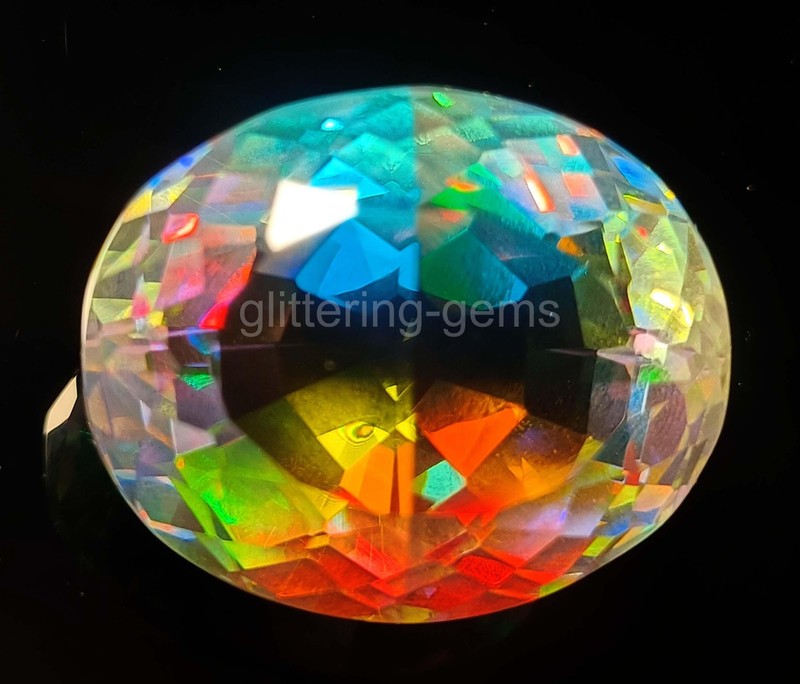 72.20 Ct Natural Mystic Topaz IGL Certified Gems Rainbow Color Oval Shape 5JOX