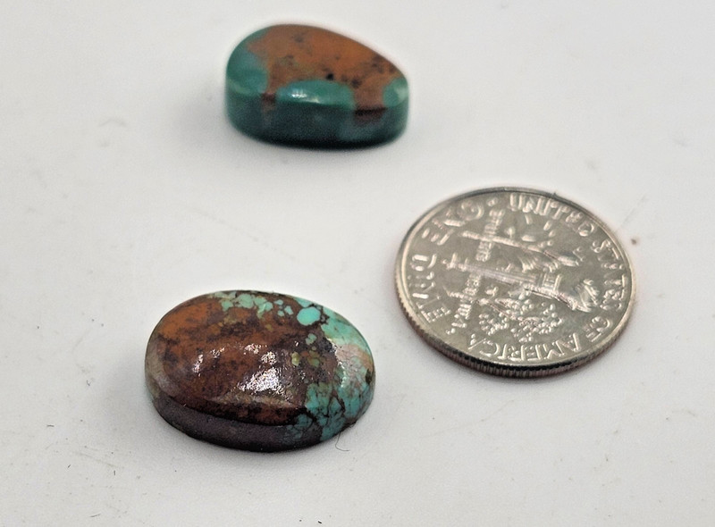 Nevada Royston Turquoise Cabochon 2 rare gemstones 20 Carats