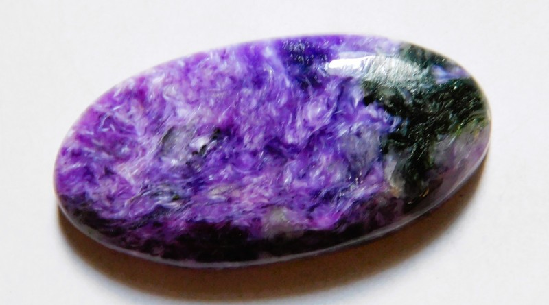 40.20 Cts Natural Charoite Cabochon Loose Gemstone 36.4X18.4X7MM gallery