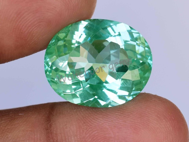 22.65 Ct Natural Paraiba Tourmaline Oval Blue Green Neon Copper Certified Gems gallery