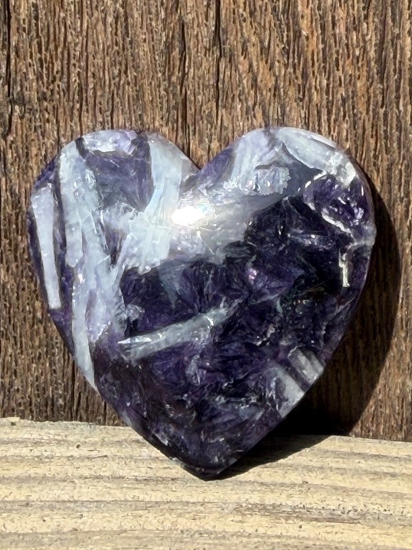 Lepidolite Gem Heart Cabochon