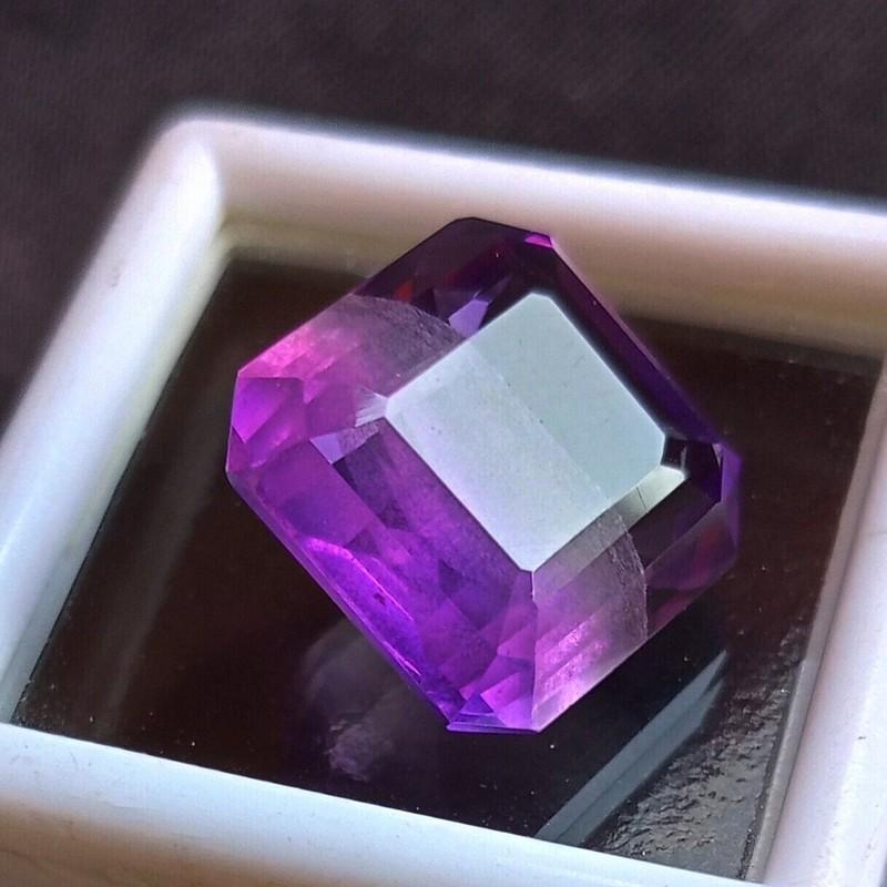 Certified AAA Quality 10.40 Ct Purple Amethyst Square Shape Loose Gemstone gallery