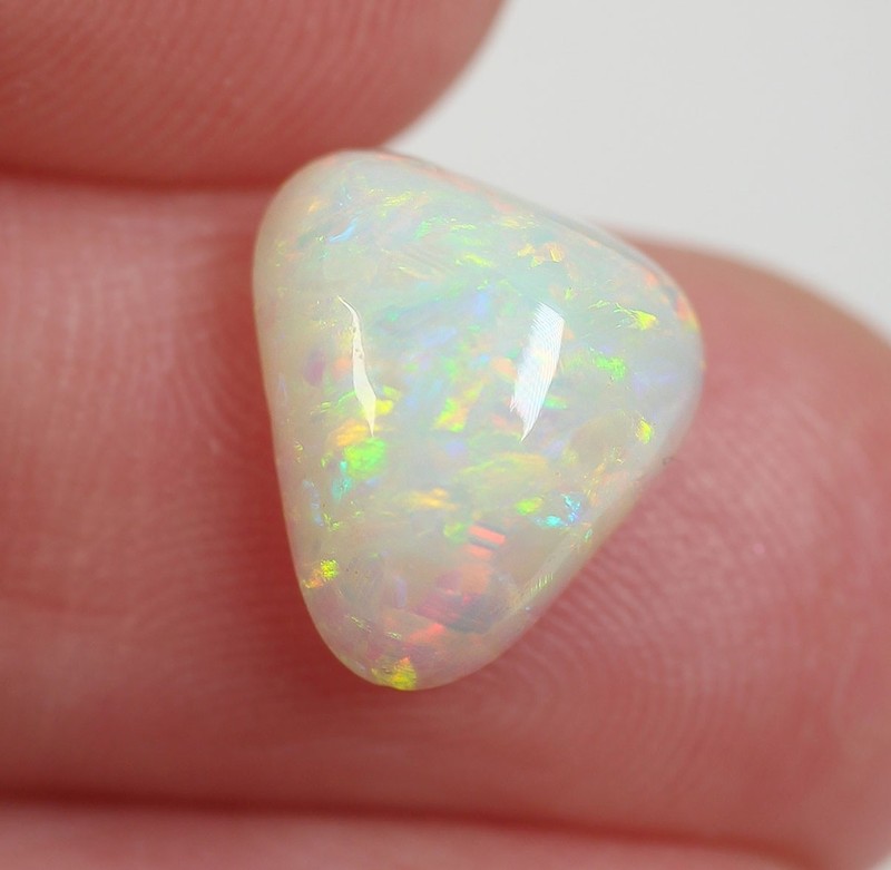2.15 ct Natural Solid Opal, 10.6 x 9.3 x 4.2 mm Polished Australian Light Opal