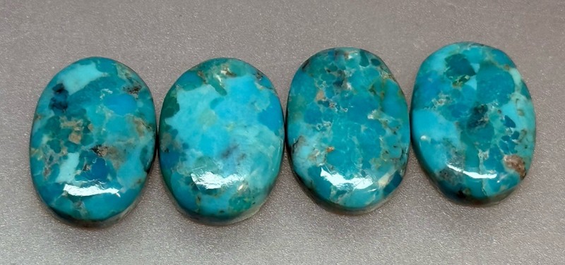 AA++ Mohave Turquoise Oval Shape Cabochon Loose Gemstone 4 pieces 13×18 mm