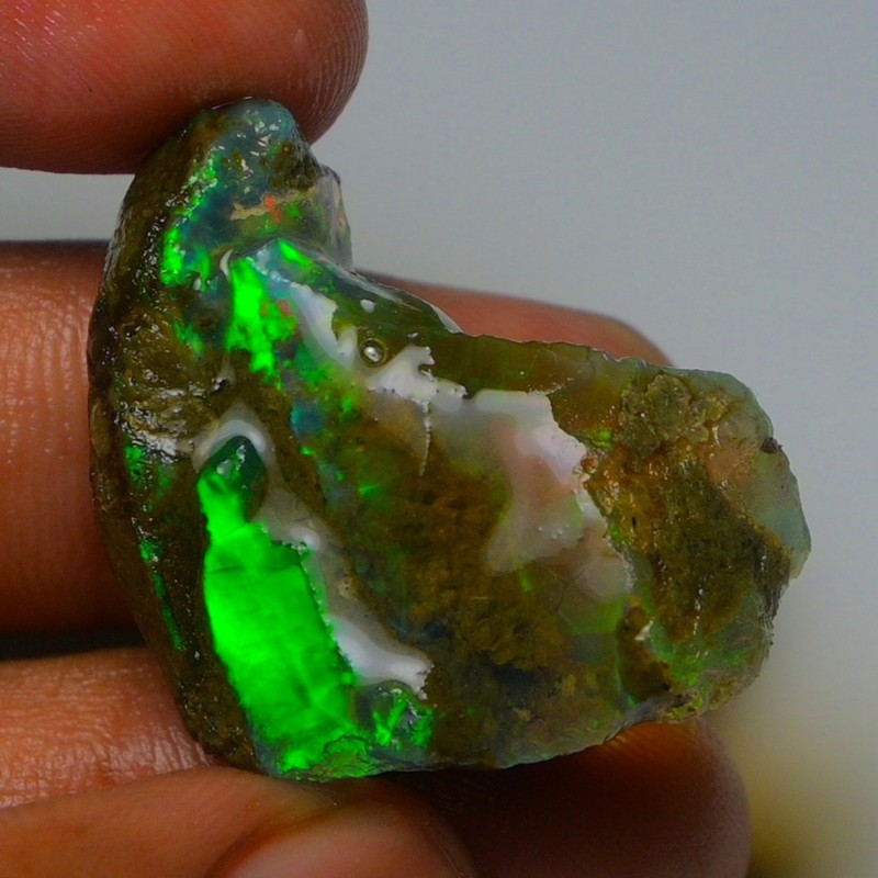 Ethiopian Oil Opal Specimen 37.00 cts Natural Rough Gemstone - Fire Opal Rough gallery