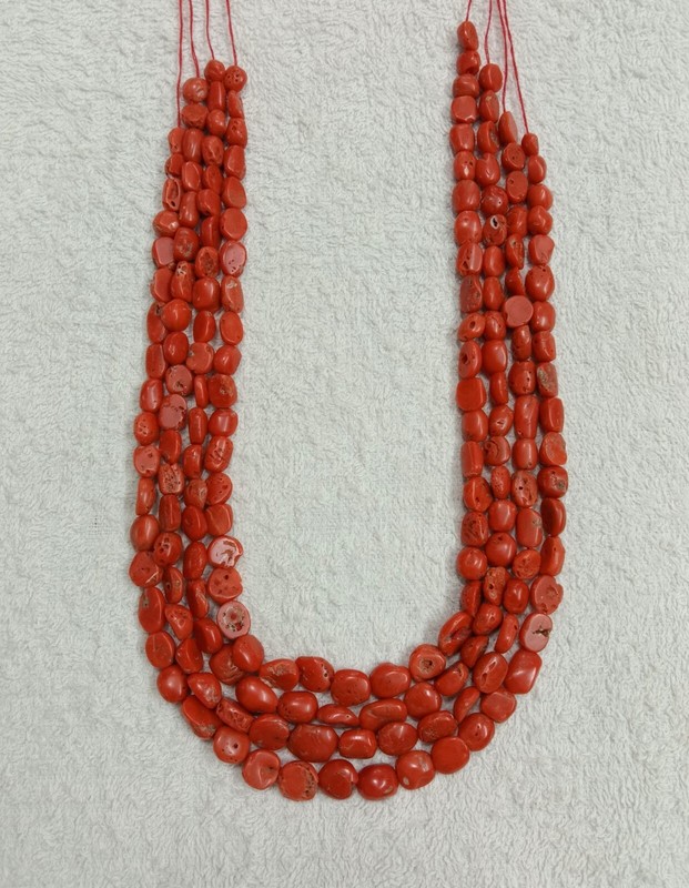 16″INCHES 100%!! Natural Italian Coral Smooth Oval Beads…Size 7×9 to 9x11mm…