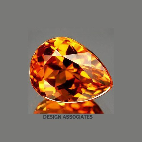 MADEIRA CITRINE 12×7 MM PEAR CUT FROM BRAZIL