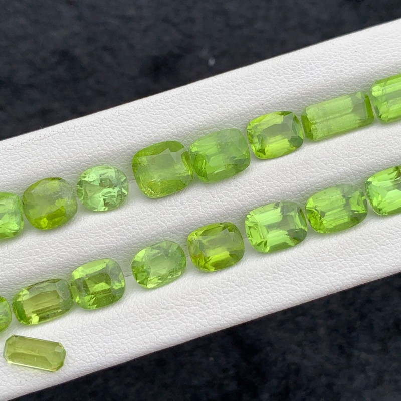 Natural Peridot Lot 40 Ct Mixed Cuts Green Loose Gemstones Pakistan 24 Pcs gallery